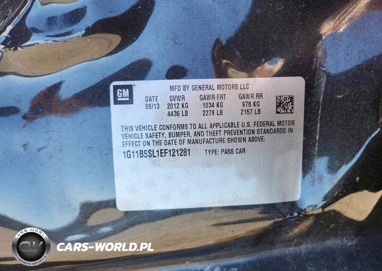 2014 Chev Malibu Ls VIN:1G11B5SL1EF121281 - 12