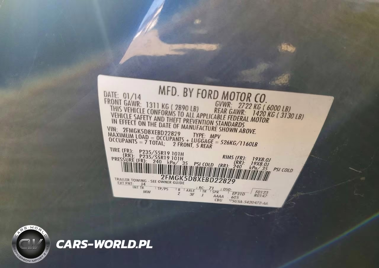 2014 Ford Flex Limited VIN:2FMGK5D8XEBD22829 - 13