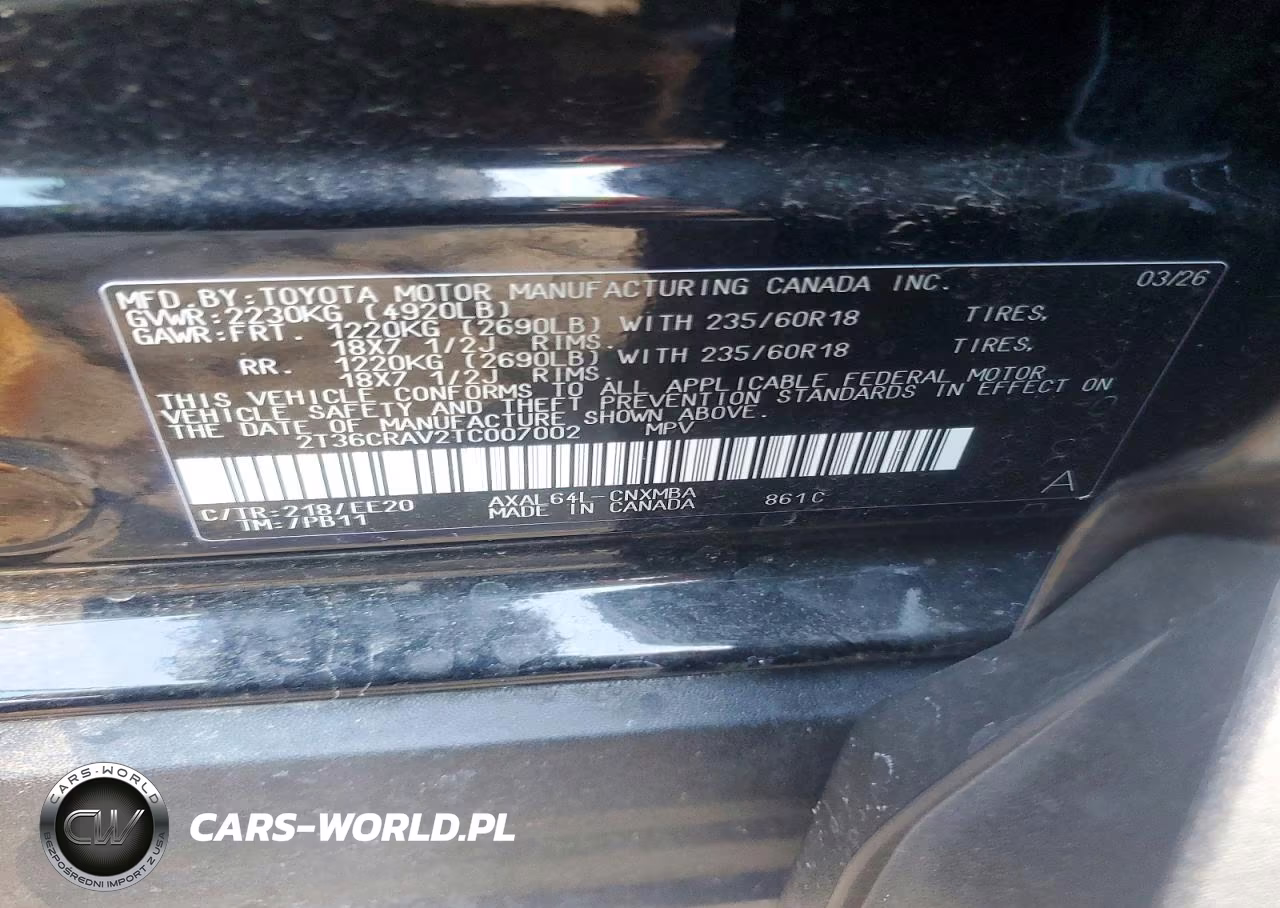 2026 Toyota Rav4 Xle Premium VIN:2T36CRAV2TC007002 - 12