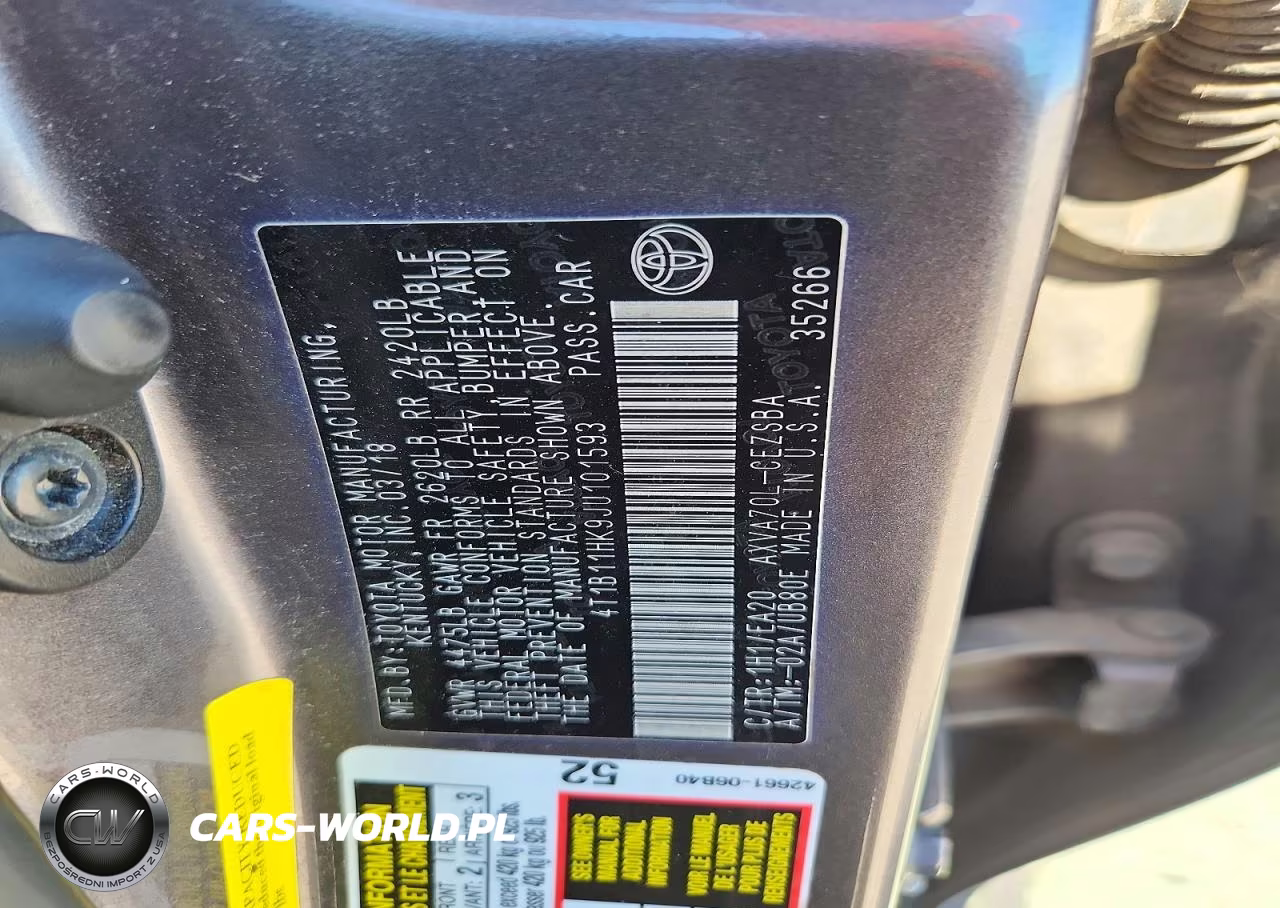 2018 Toyota Camry Se VIN:4T1B11HK9JU101593 - 12