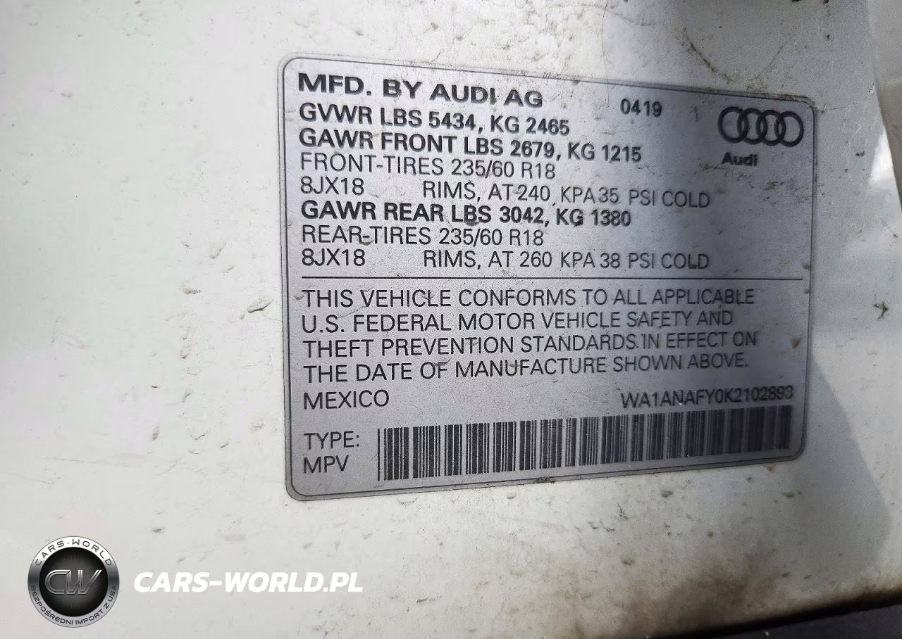 2019 Audi Q5 Premium VIN:WA1ANAFY0K2102893 - 13