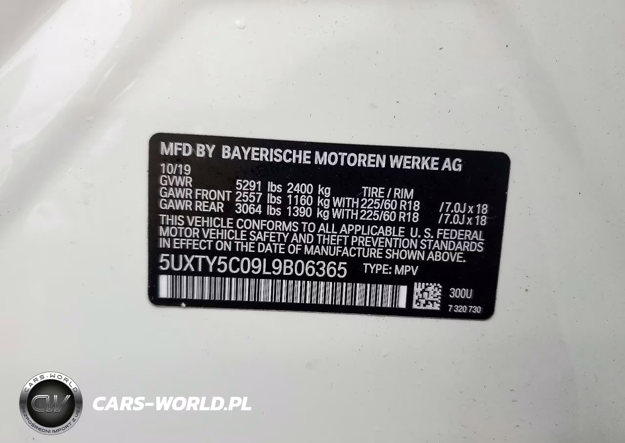 2020 BMW X3 xDrive30I VIN:5UXTY5C09L9B06365 - 13