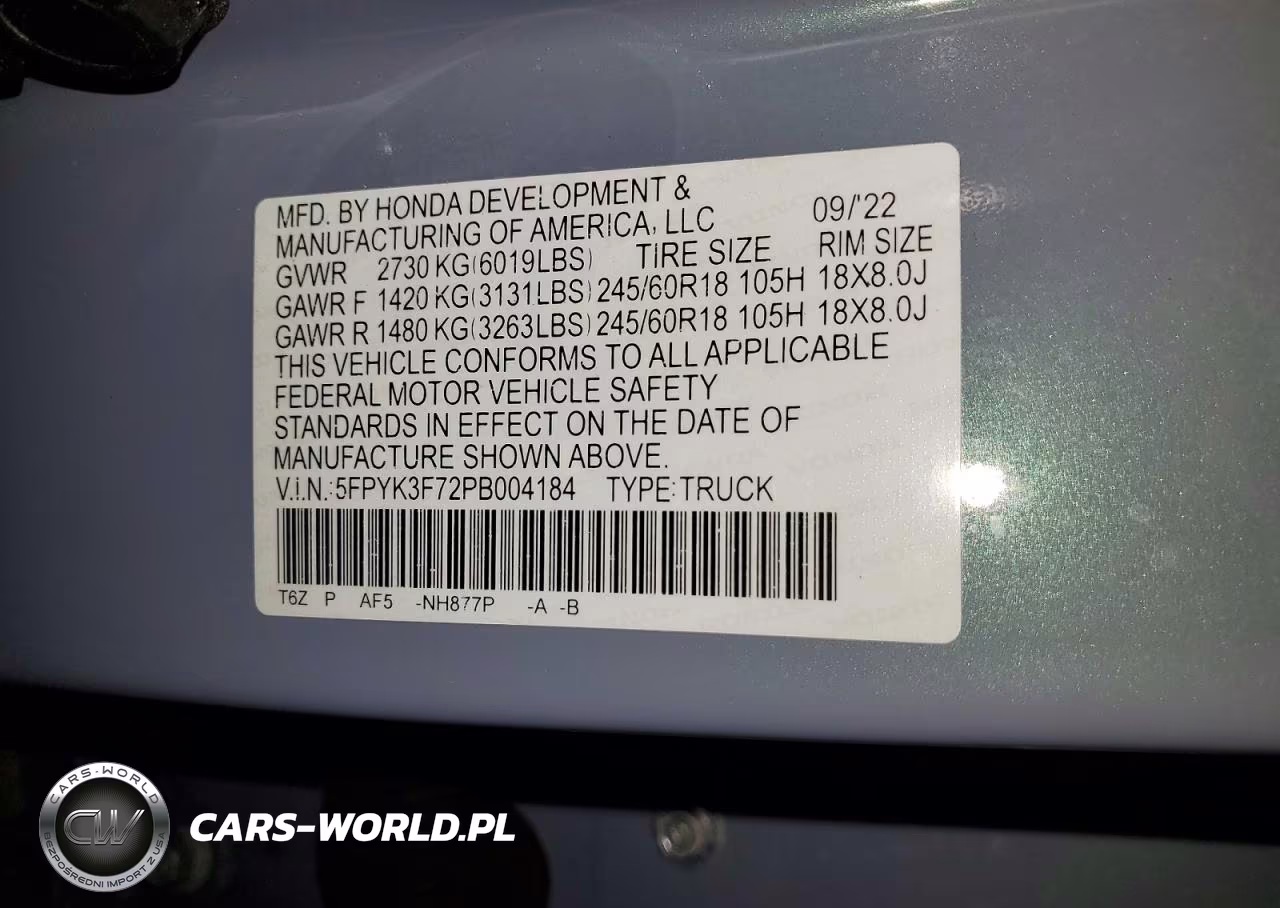 2023 Honda Ridgeline Rtl-E VIN:5FPYK3F72PB004184 - 12