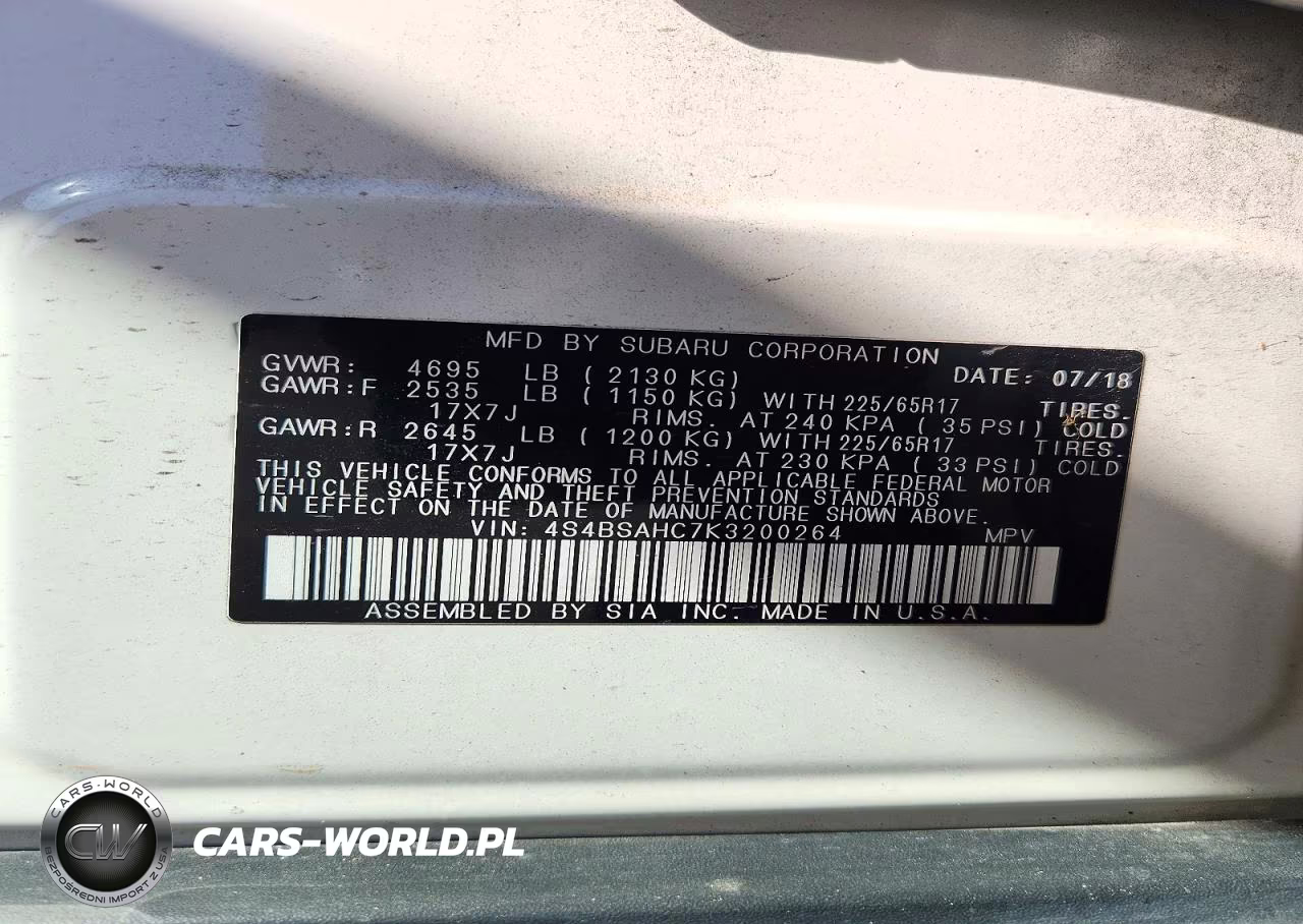 2019 Subaru Outback 2.5I Premium VIN:4S4BSAHC7K3200264 - 13