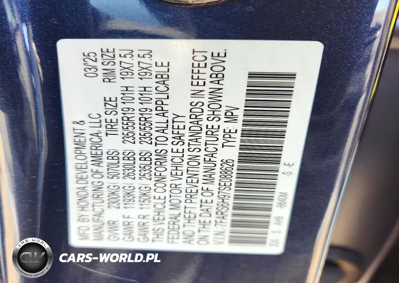 2025 Honda Cr-V Sport Touring VIN:7FARS6H97SE088626 - 13