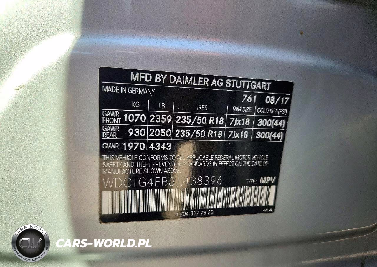 2018 Mercedes-Benz Gla 250 VIN:WDCTG4EB3JJ438396 - 13
