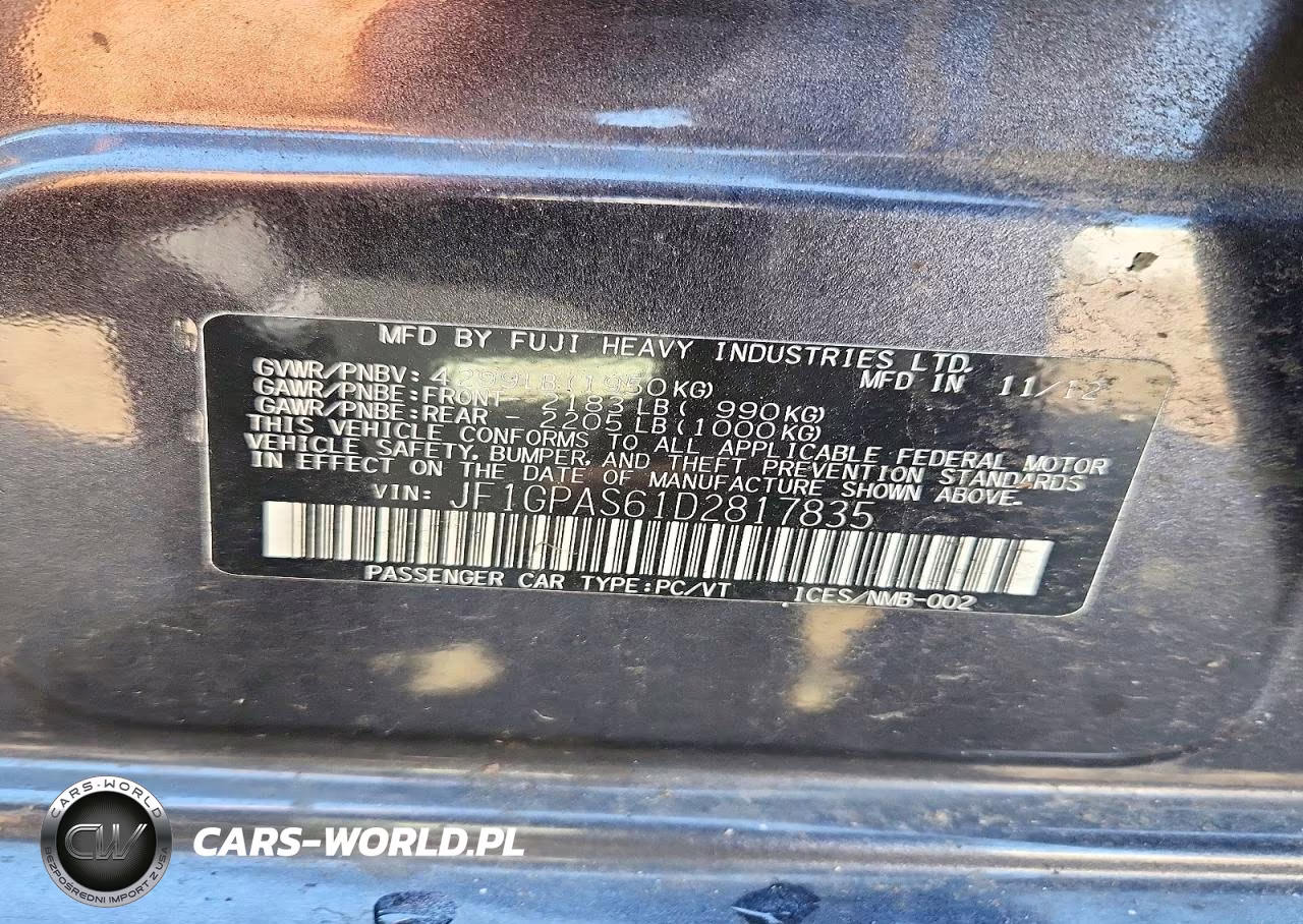 2013 Subaru Impreza Sport Limited VIN:JF1GPAS61D2817835 - 12