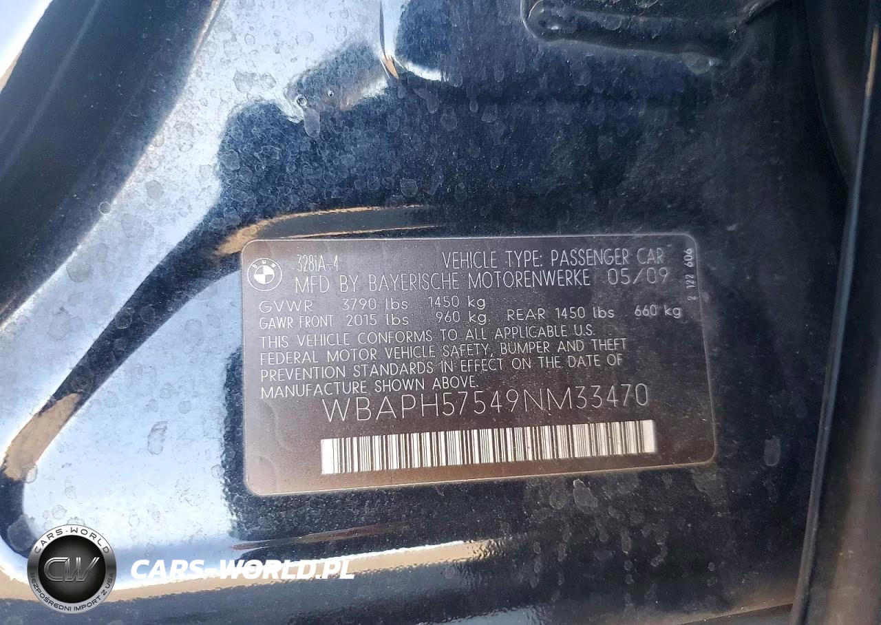 2009 BMW 328 I Sulev VIN:WBAPH57549NM33470 - 12