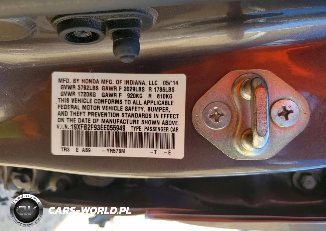 2014 Honda Civic Exl VIN:19XFB2F93EE055949 - 12