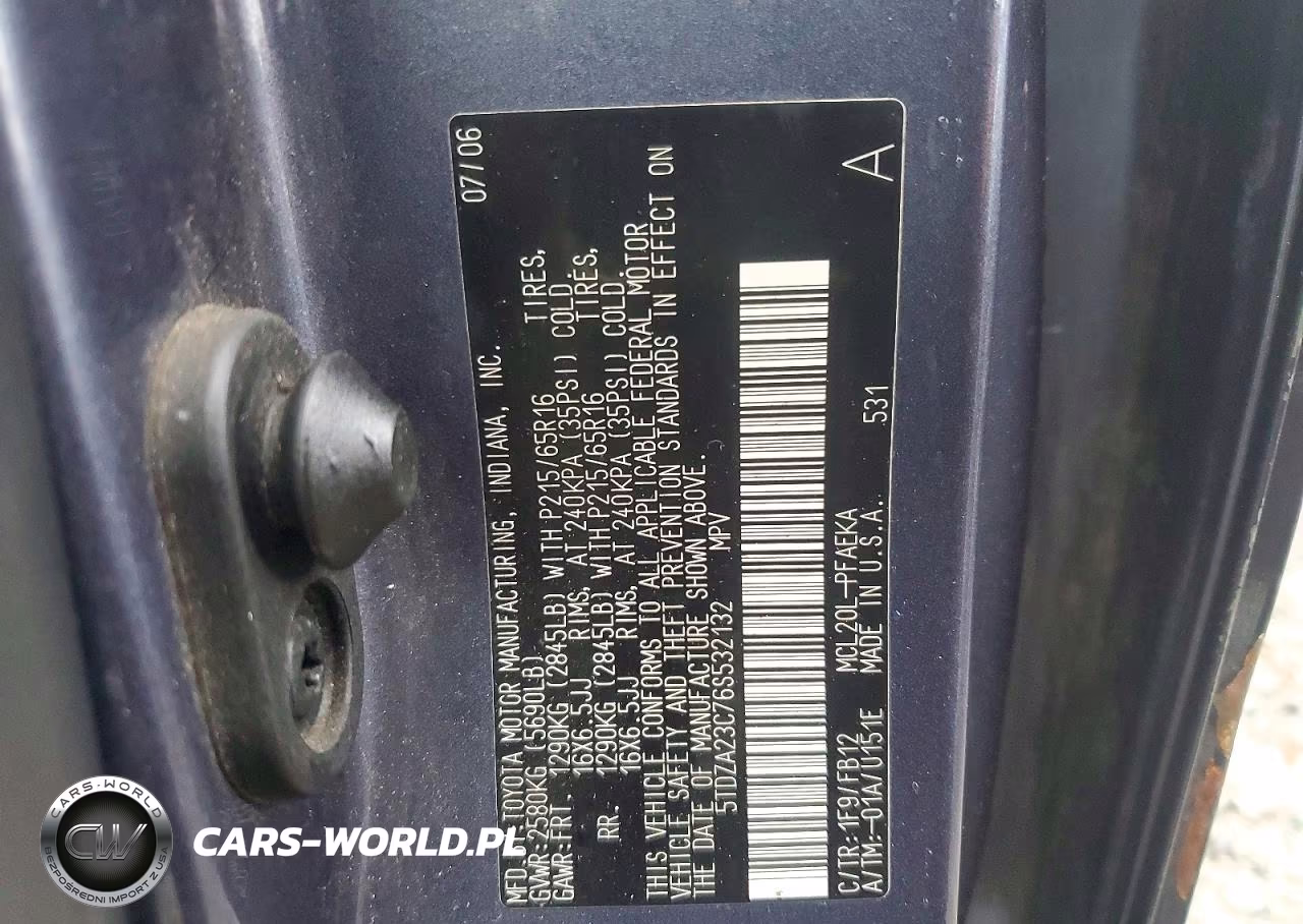 2006 Toyota Sienna Ce 7 Passenger VIN:5TDZA23C76S532132 - 13