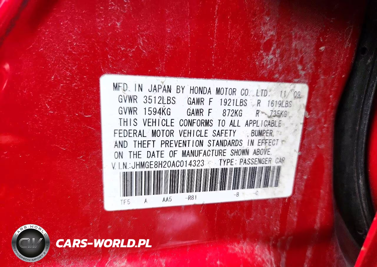 2010 Honda Fit VIN:JHMGE8H20AC014323 - 12