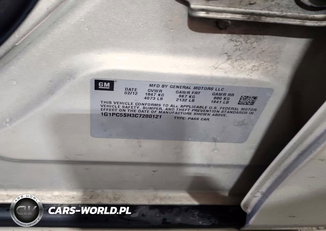 2012 Chevrolet Cruze Ls VIN:1G1PC5SH3C7280121 - 13