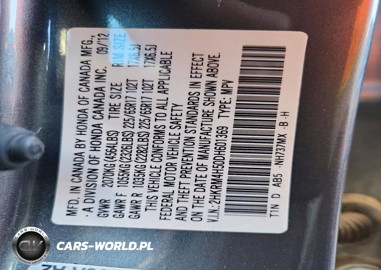 2013 Honda Cr-V Ex VIN:2HKRM4H50DH601369 - 14