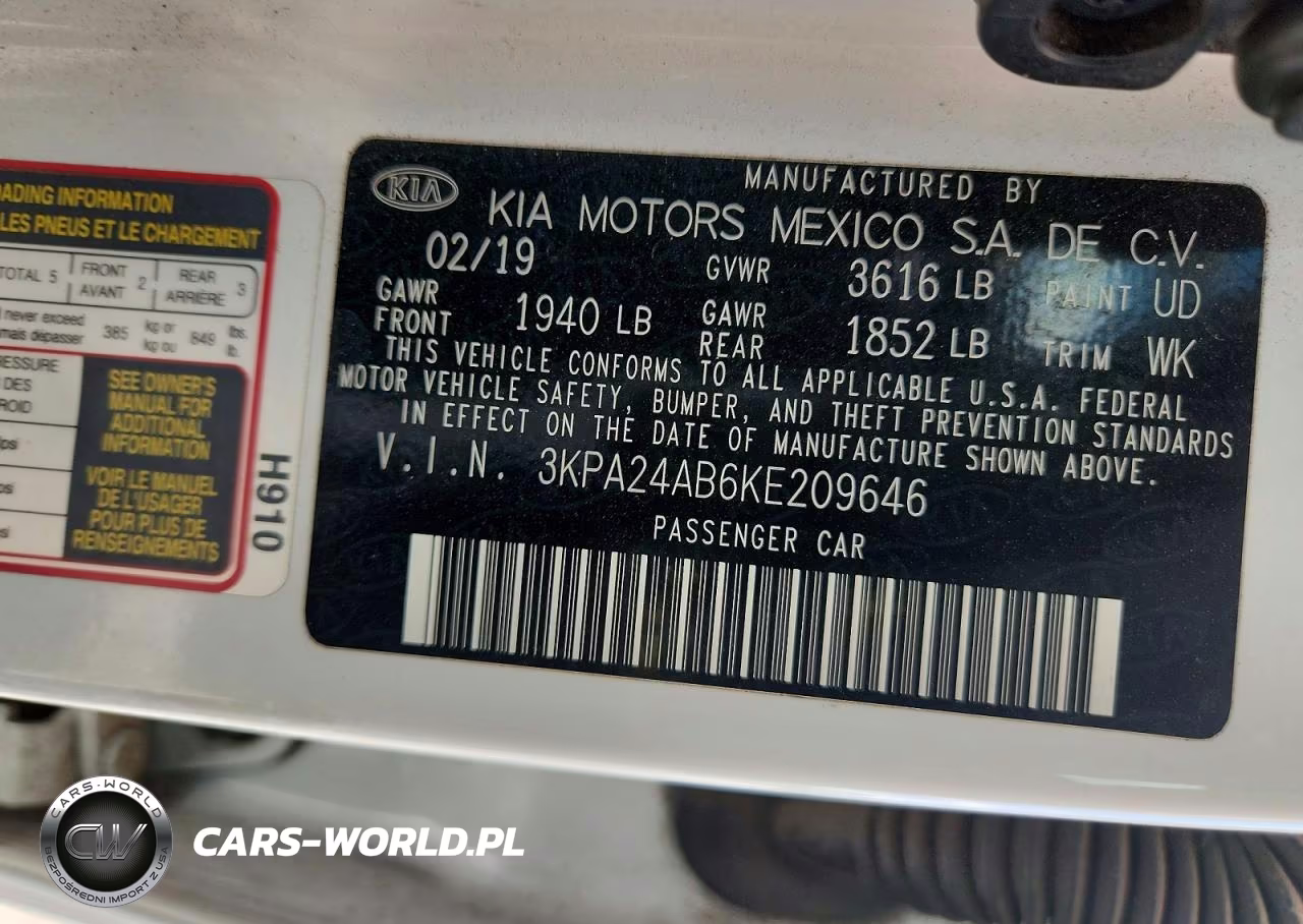 2019 Kia Rio S VIN:3KPA24AB6KE209646 - 12