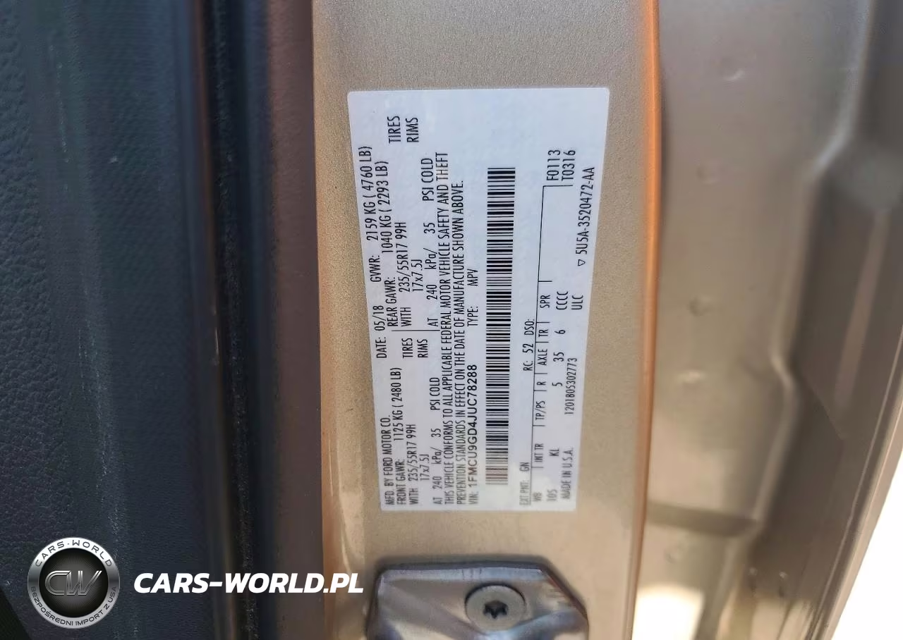 2018 Ford Escape Se VIN:1FMCU9GD4JUC78288 - 13