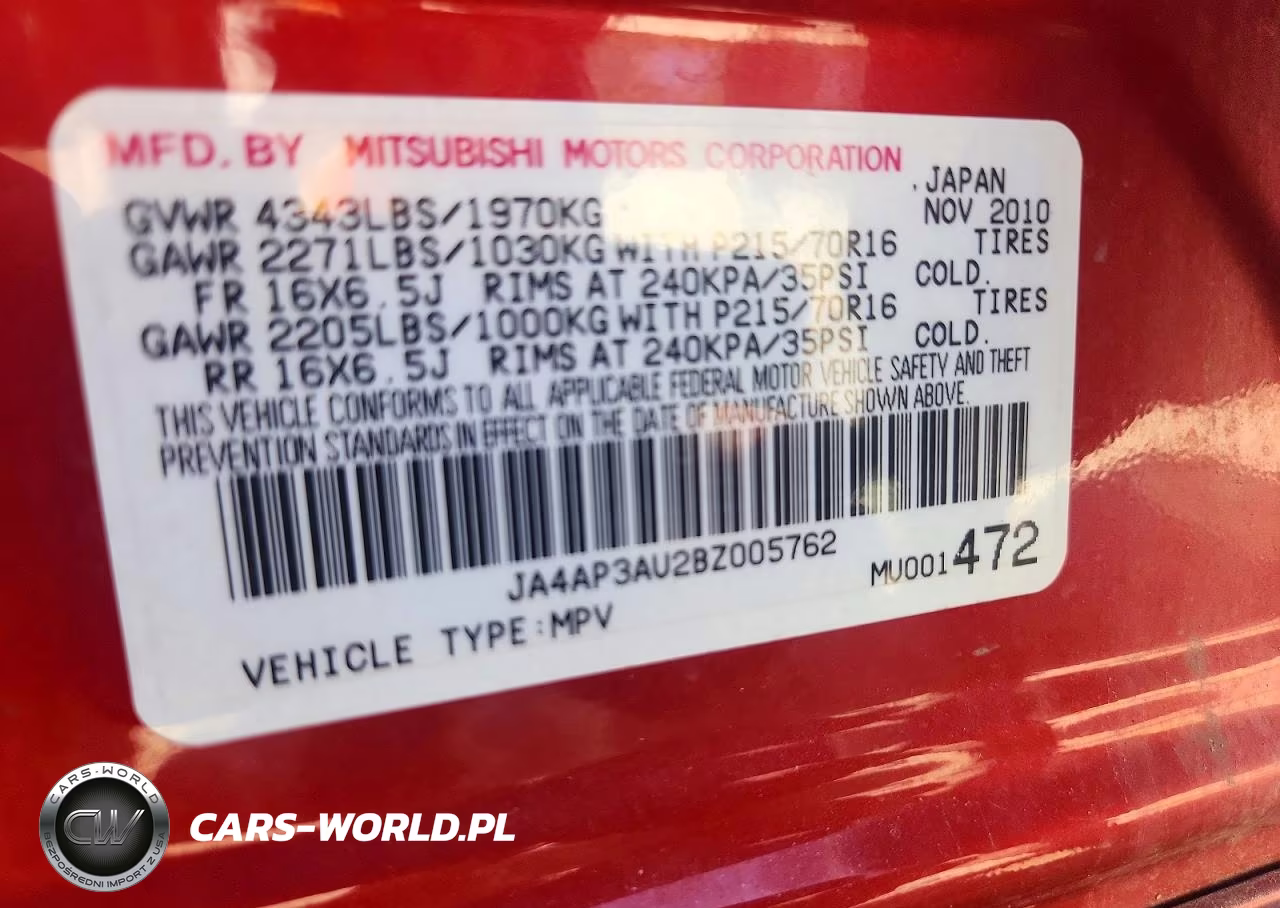 2011 Mitsubishi Outlander Sport Es VIN:JA4AP3AU2BZ005762 - 13