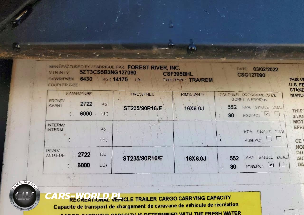 2022 Forest Riv Recreational Vehicle (Rv) VIN:5ZT3CS5B3NG127090 - 10