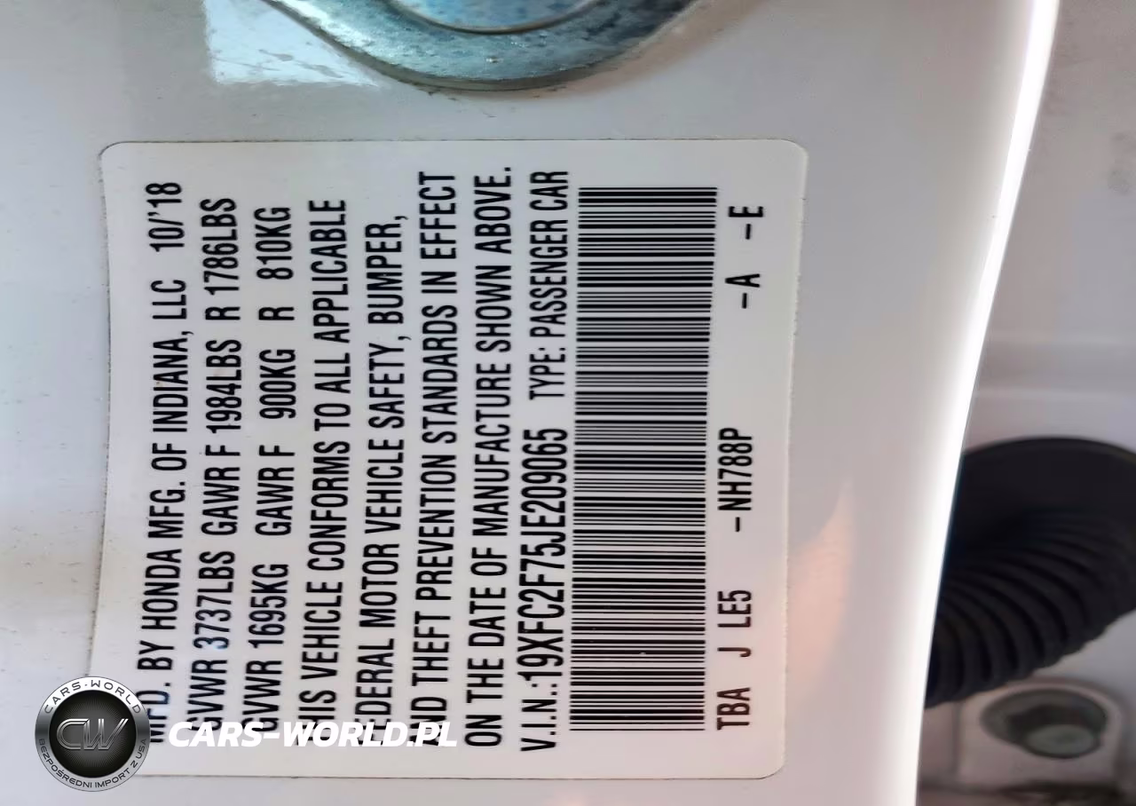 2018 Honda Civic Ex VIN:19XFC2F75JE209065 - 12