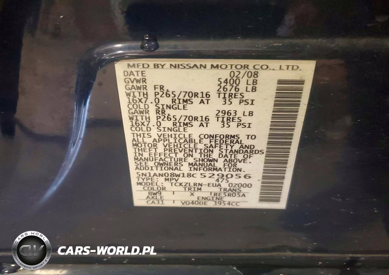 2008 Nissan Xterra X VIN:5N1AN08W18C529056 - 13