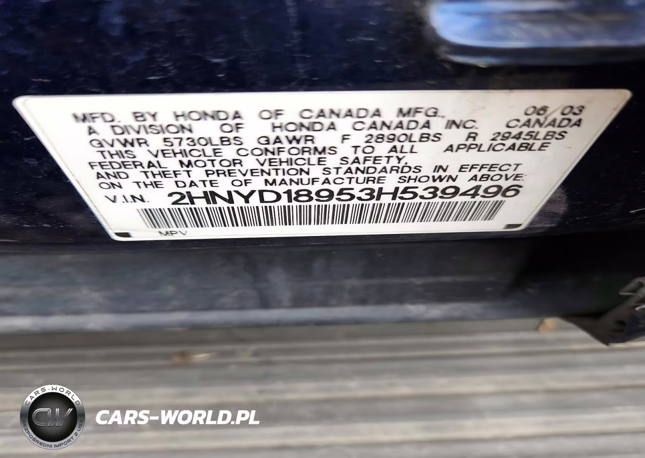 2003 Acura Mdx Touring VIN:2HNYD18953H539496 - 13