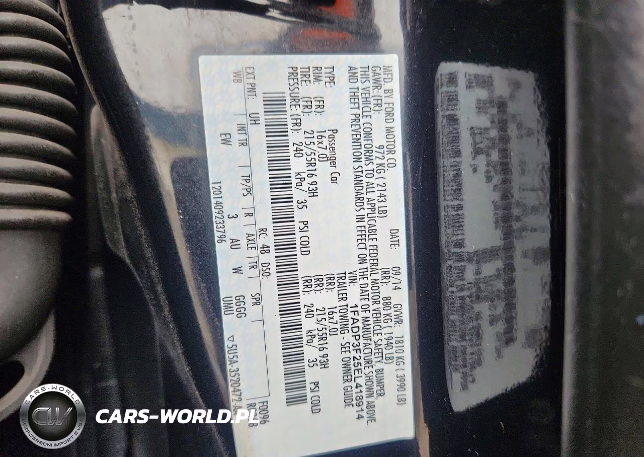 2014 Ford Focus Se VIN:1FADP3F25EL418914 - 12
