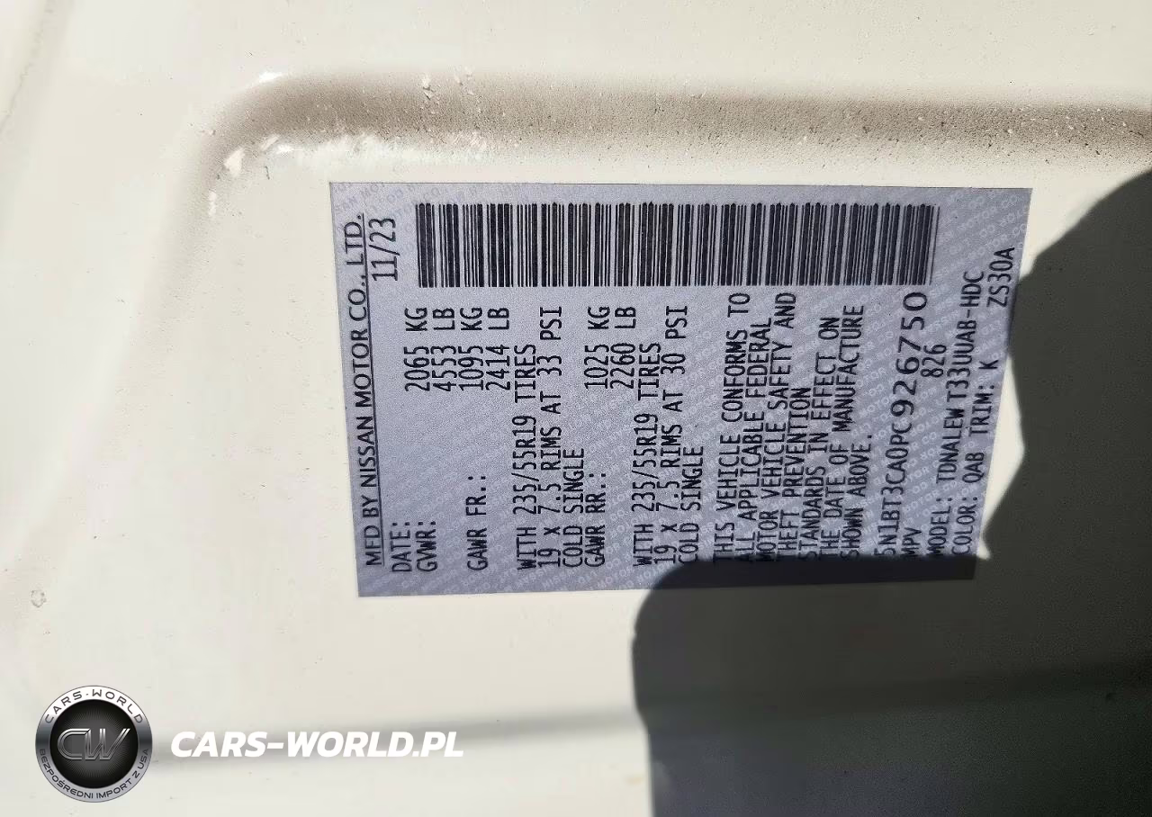 2023 Nissan Rogue Sl VIN:5N1BT3CA0PC926750 - 13