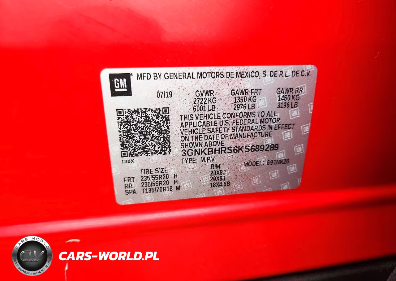 2019 Chevrolet Blazer 3Lt VIN:3GNKBHRS6KS689289 - 13