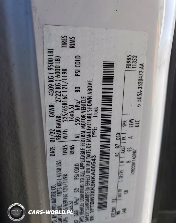 2022 Ford Transit T-350 VIN:1FTBW3XK9NKA00543 - 13