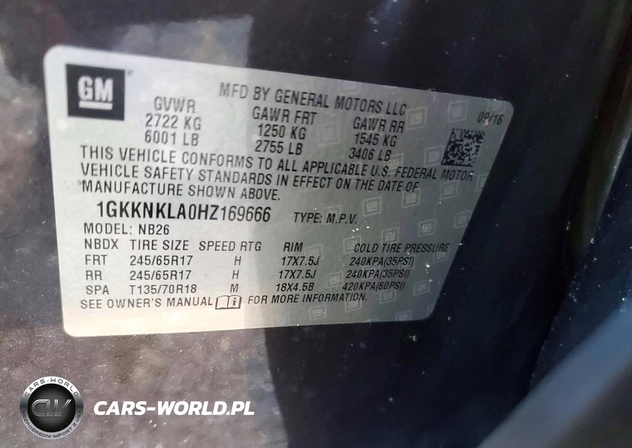 2017 GMC Acadia Sle VIN:1GKKNKLA0HZ169666 - 12