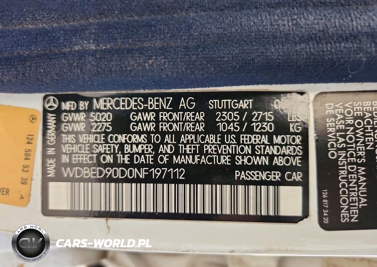 1992 Mercedes-Benz 300 Te 4Matic VIN:WDBED90D0NF197112 - 12