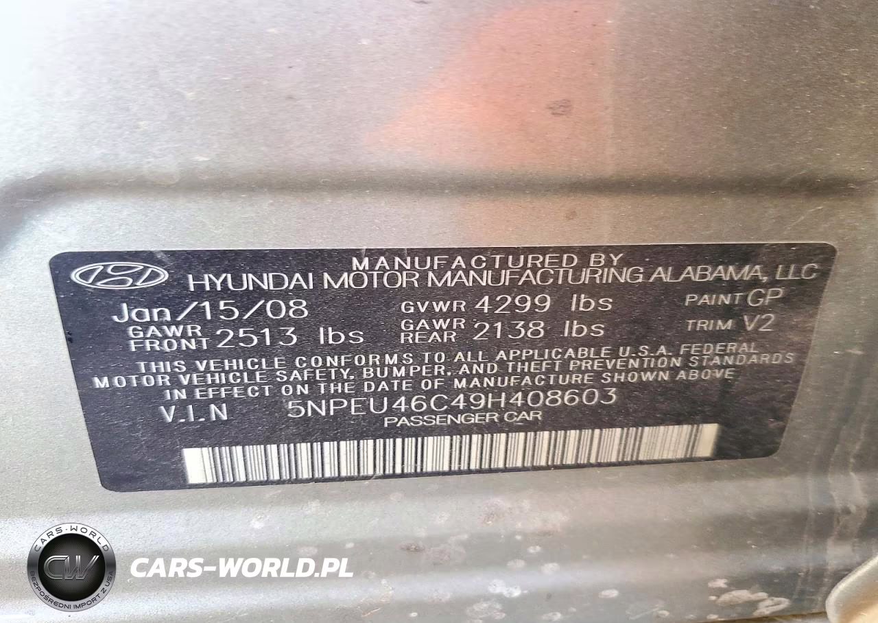 2009 Hyundai Sonata Limited VIN:5NPEU46C49H408603 - 12