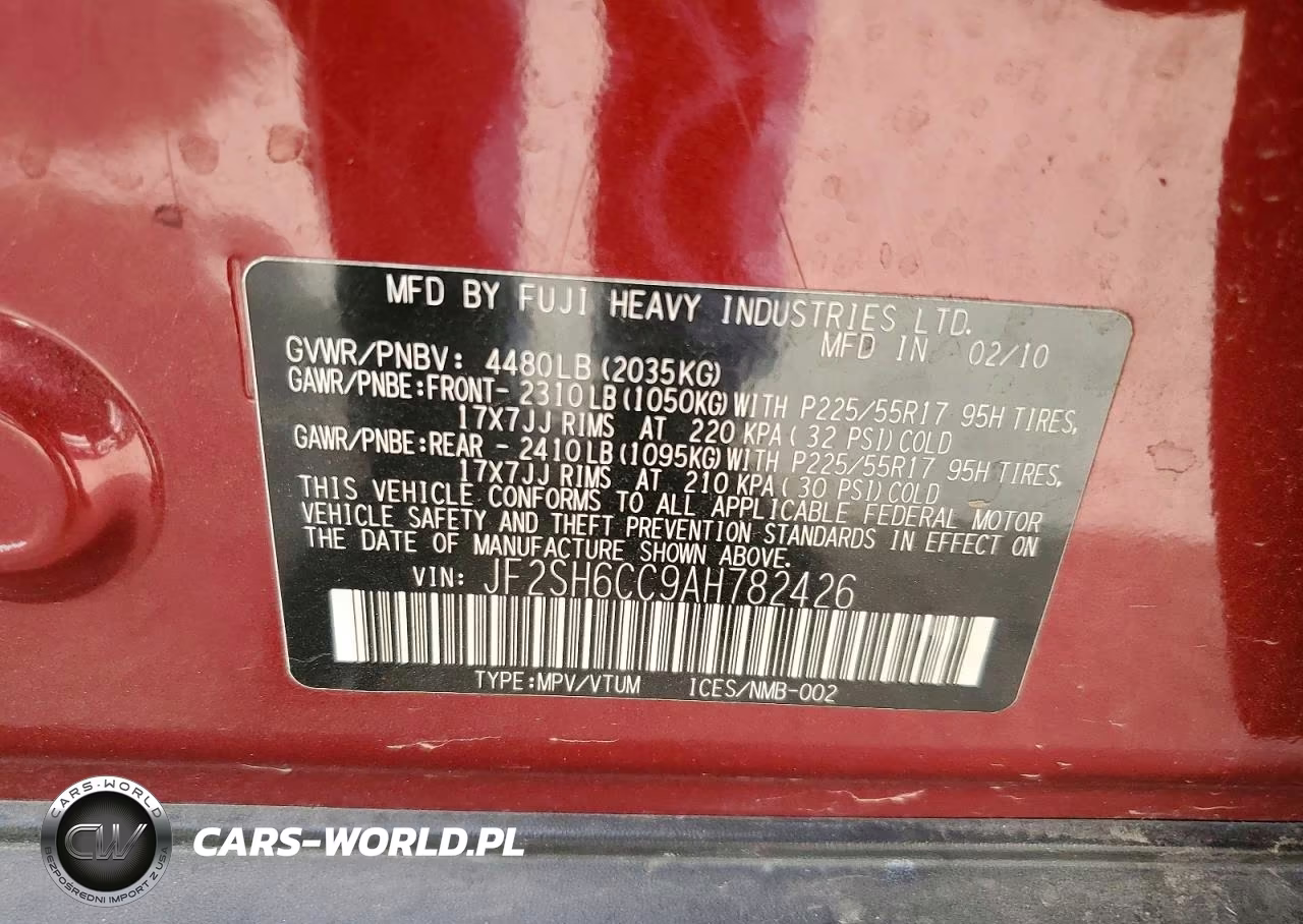 2010 Subaru Forester 2.5X Premium VIN:JF2SH6CC9AH782426 - 13
