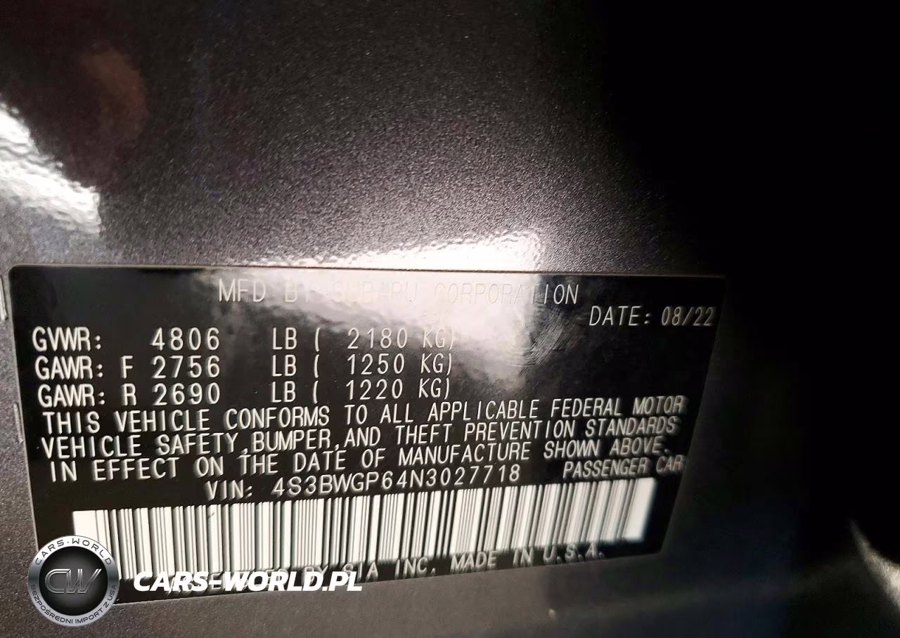 2022 Subaru Legacy Touring Xt VIN:4S3BWGP64N3027718 - 12