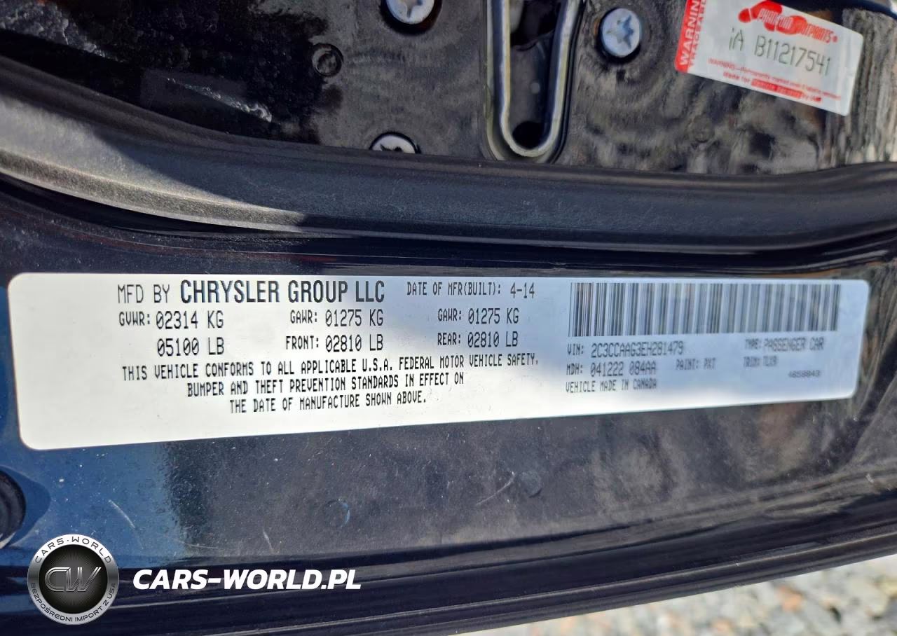 2014 Chrysler 300 VIN:2C3CCAAG3EH281479 - 13