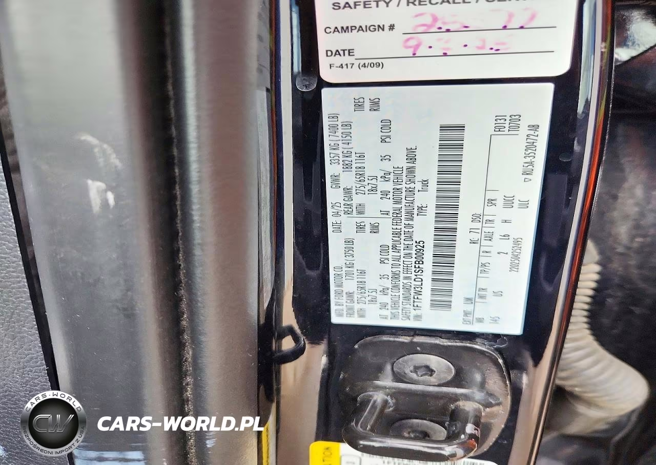 2025 Ford F150 Xlt VIN:1FTFW3LD1SFB00925 - 13