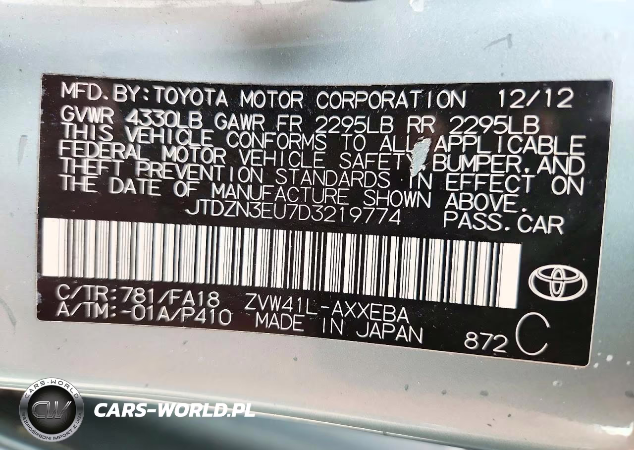 2013 Toyota Prius V Three VIN:JTDZN3EU7D3219774 - 12