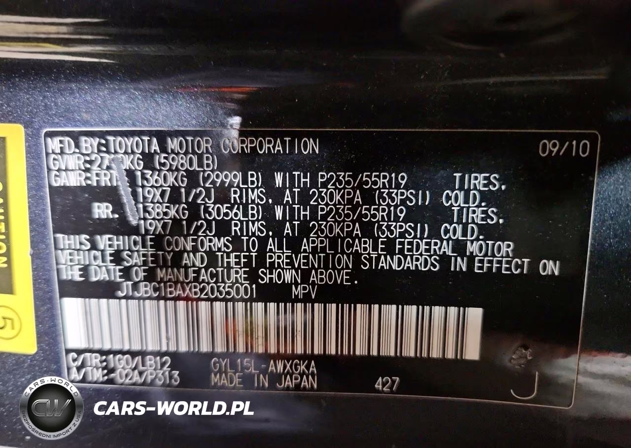 2011 Lexus Rx 450H VIN:JTJBC1BAXB2035001 - 13