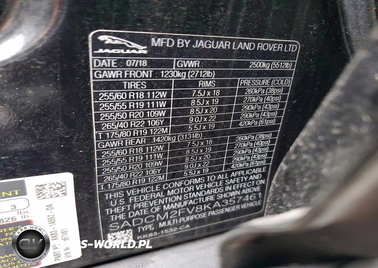 2019 Jaguar F-Pace S VIN:SADCM2FV8KA357461 - 14