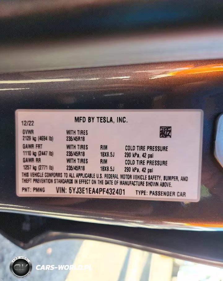 2023 Tesla Model 3 VIN:5YJ3E1EA4PF432401 - 12