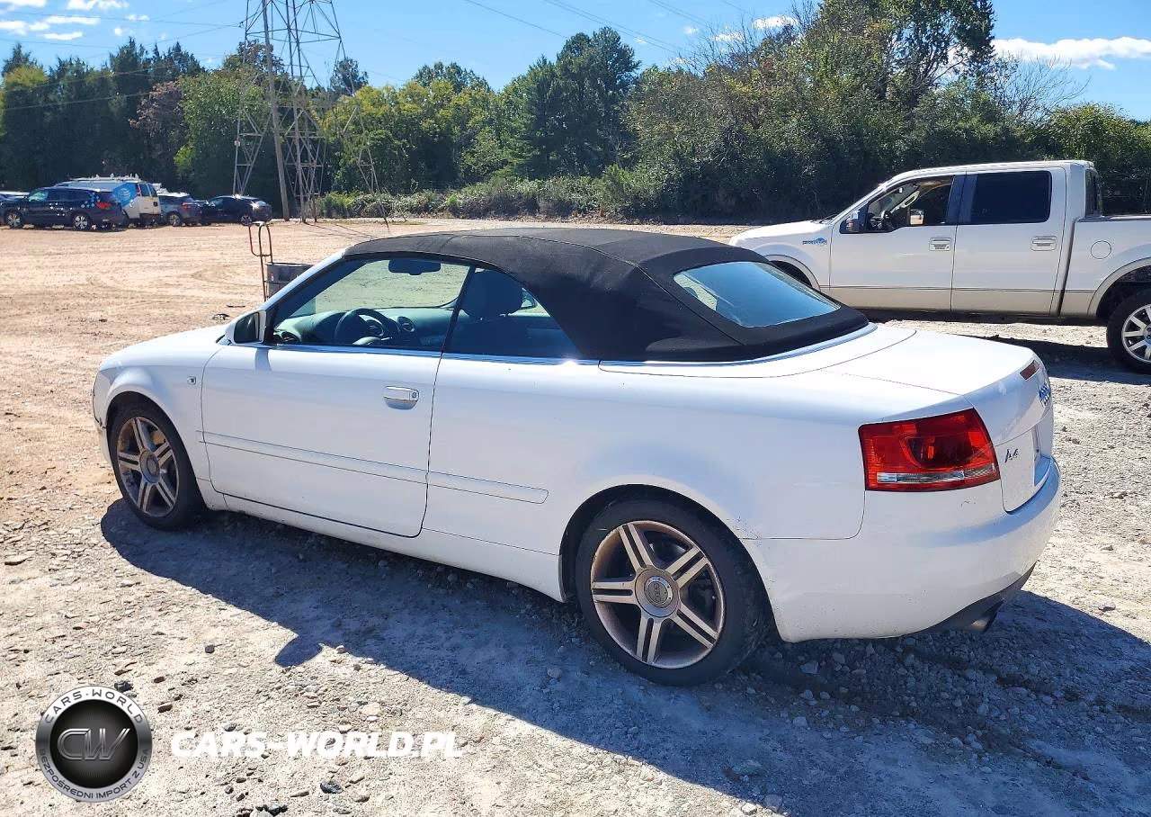 2007 Audi A4 2.0T Cabriolet Quattro VIN:WAUDF48H87K033549 - 2