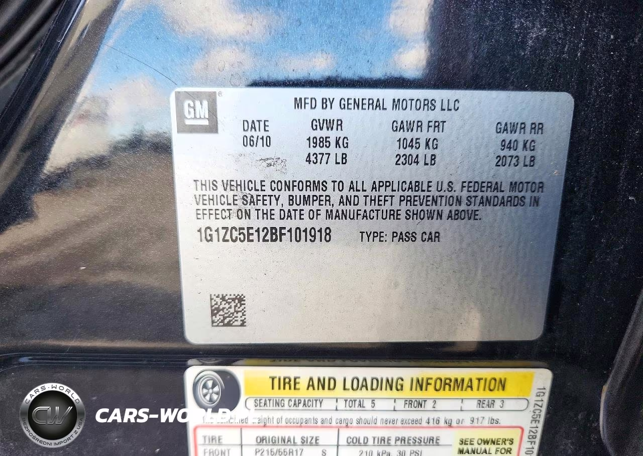 2011 Chevrolet Malibu 1Lt VIN:1G1ZC5E12BF101918 - 12