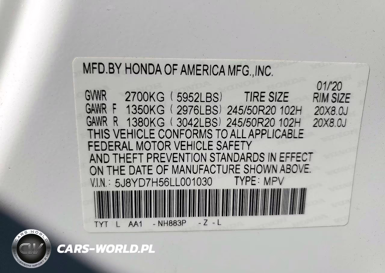 2020 Acura Mdx Sport Hybrid Technology VIN:5J8YD7H56LL001030 - 14