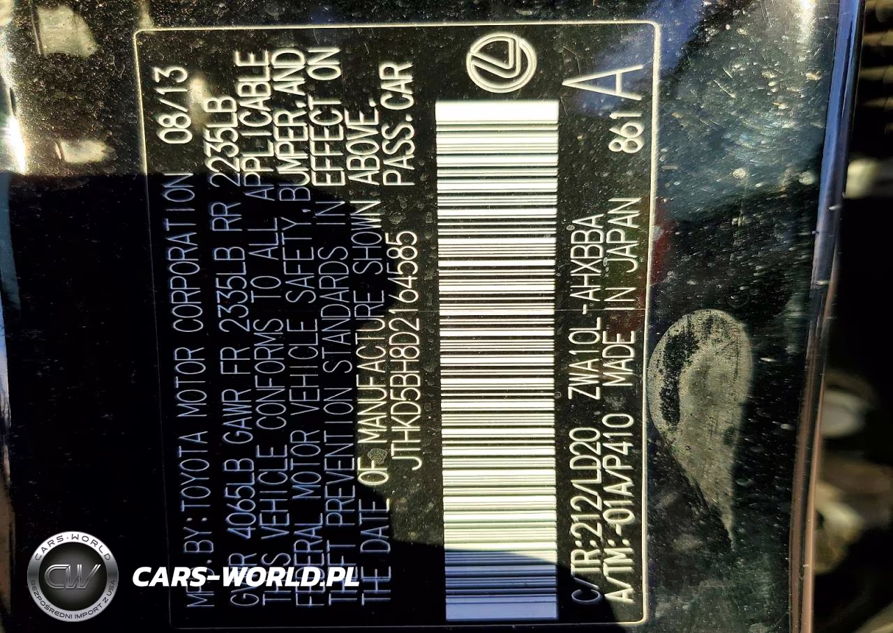 2013 Lexus Ct 200 VIN:JTHKD5BH8D2164585 - 13