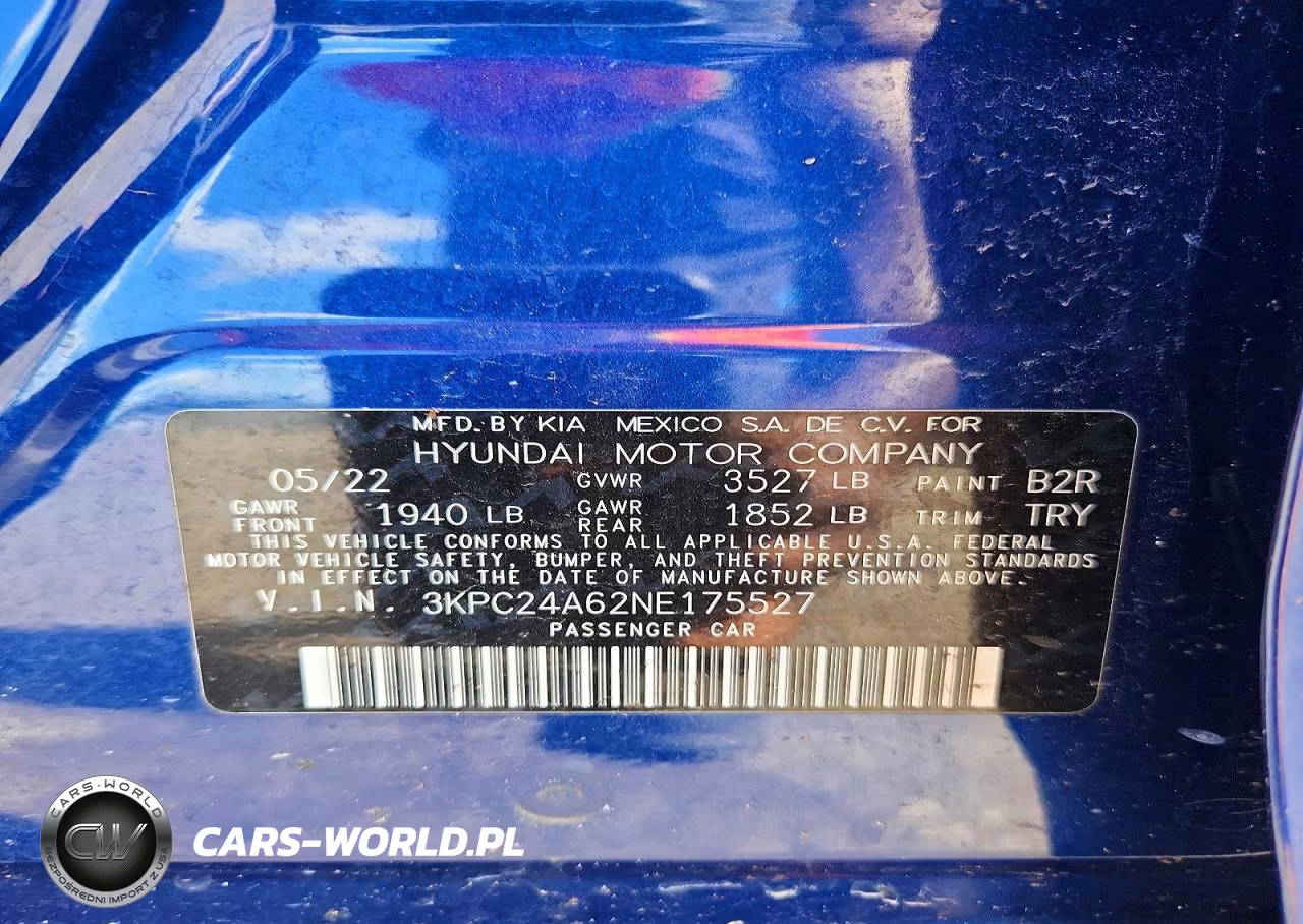 2022 Hyundai Accent Sel VIN:3KPC24A62NE175527 - 12