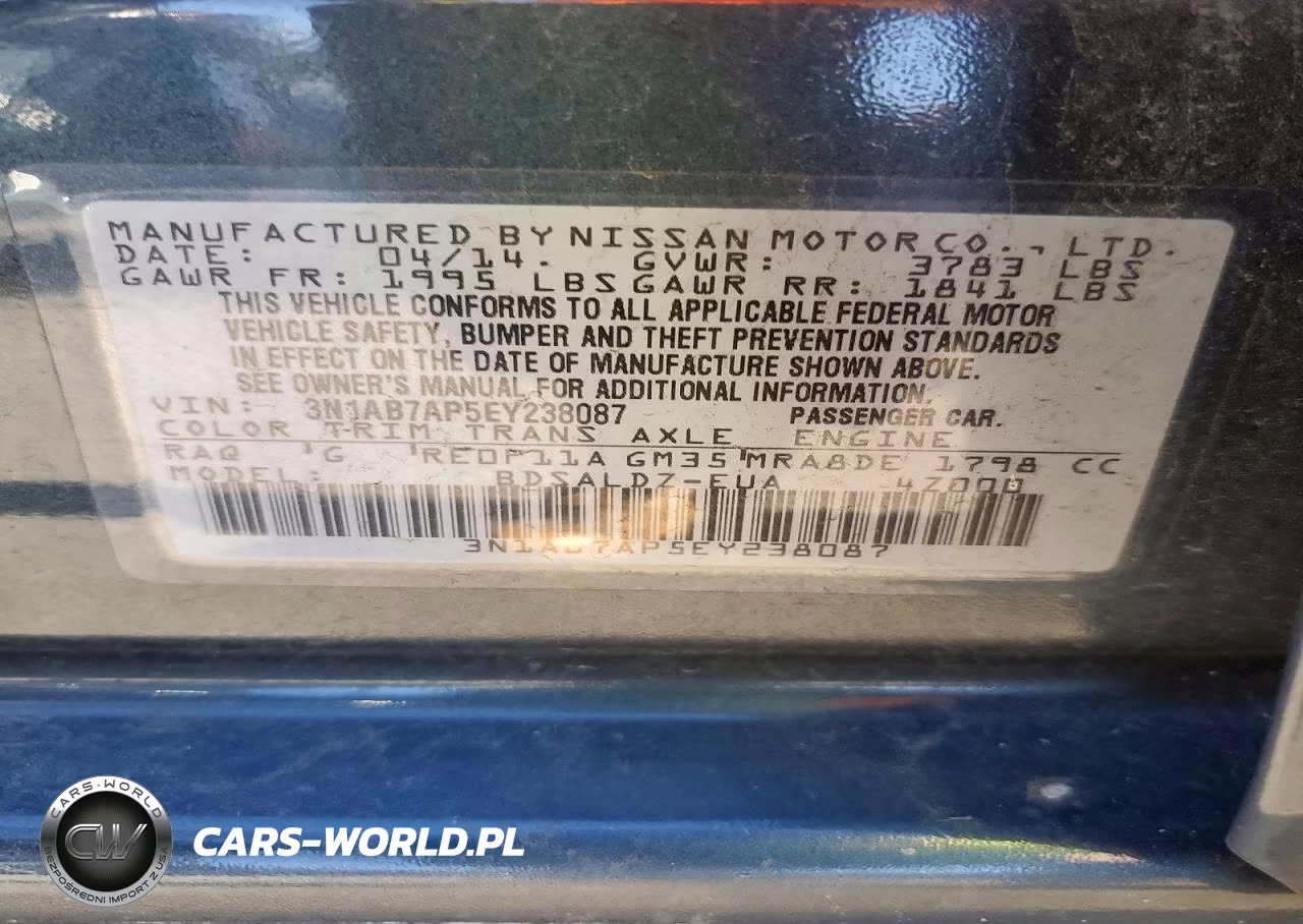 2014 Nissan Sentra Sv VIN:3N1AB7AP5EY238087 - 13