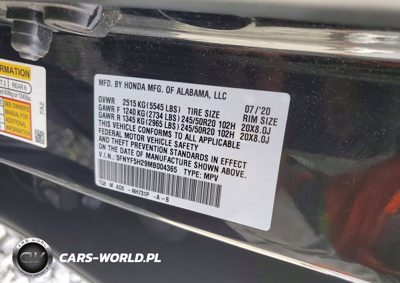 2021 Honda Pilot Se VIN:5FNYF5H29MB004365 - 14
