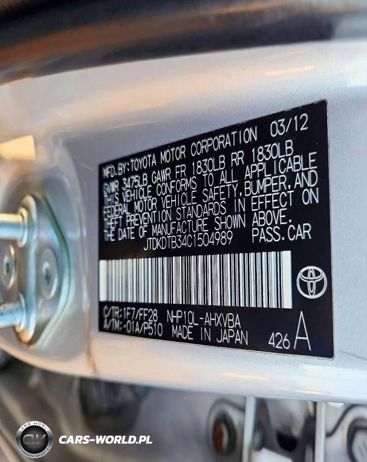 2012 Toyota Prius C Two VIN:JTDKDTB34C1504989 - 12