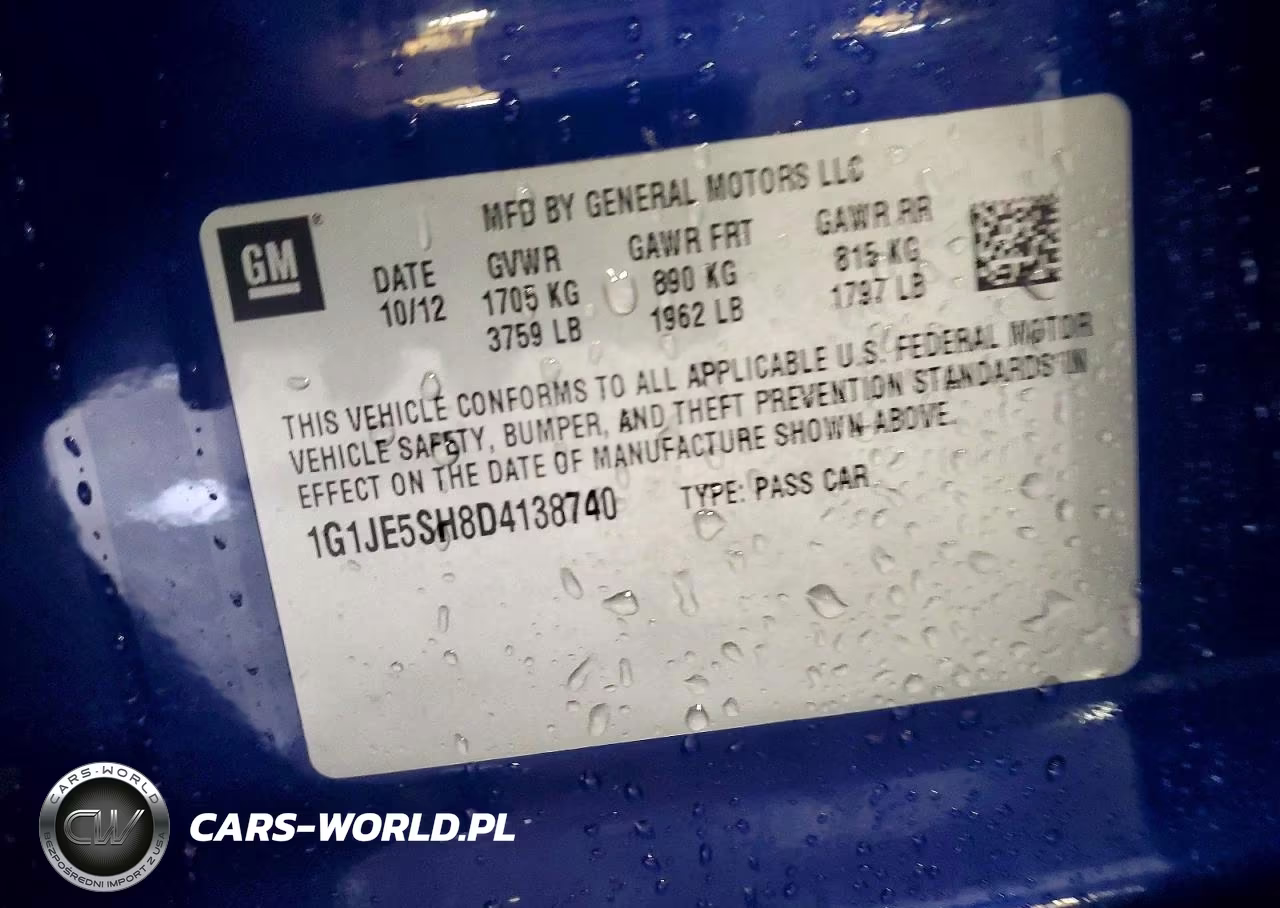 2013 Chevrolet Sonic Ltz VIN:1G1JE5SH8D4138740 - 12