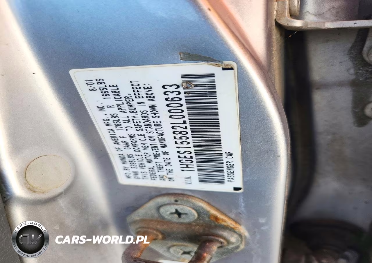 2002 Honda Civic Lx VIN:1HGES15582L000633 - 12