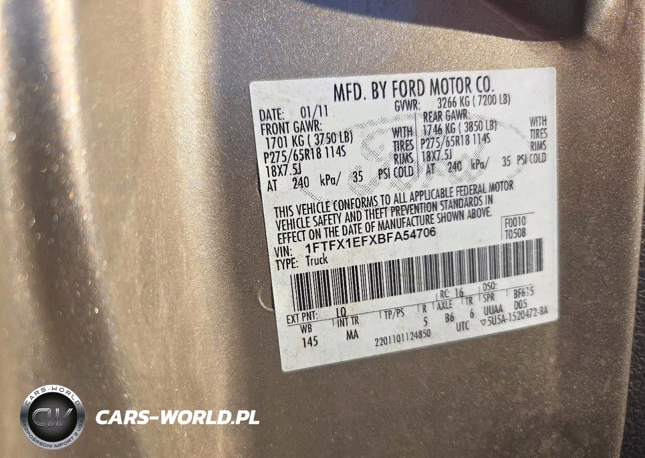 2011 Ford F150 Xlt VIN:1FTFX1EFXBFA54706 - 13